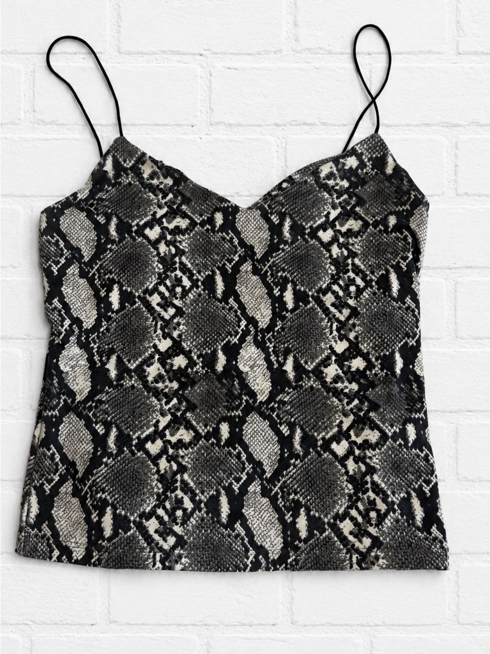 Bershka Snake Print Spaghetti Strap Cami Tank Top Y2K Going Out Clubwear